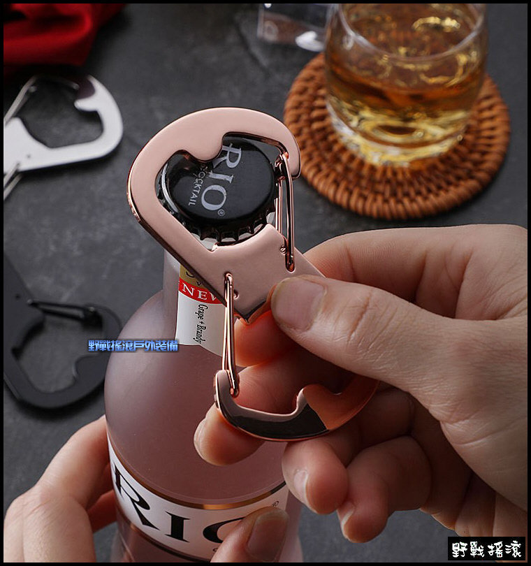 多用途不銹鋼8字扣 開罐器【黑色、銀色】