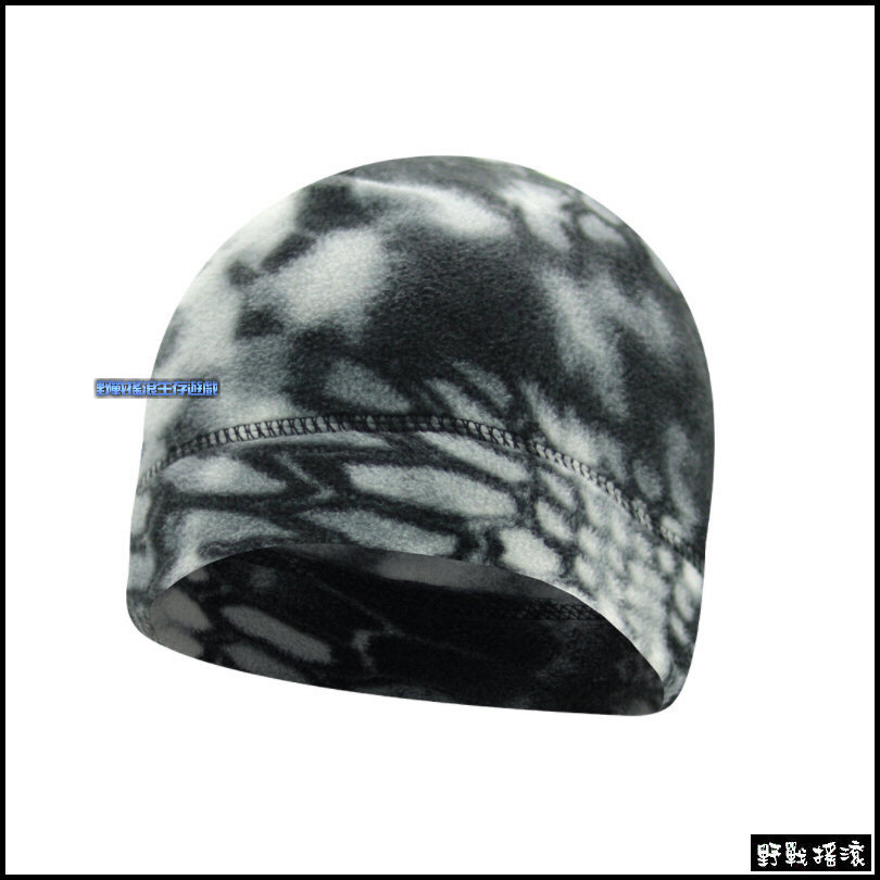 冬季保暖迷彩抓絨帽、毛帽