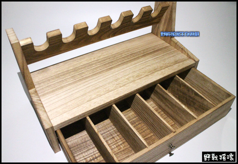 木製戰術手槍展示架 - 含抽屜