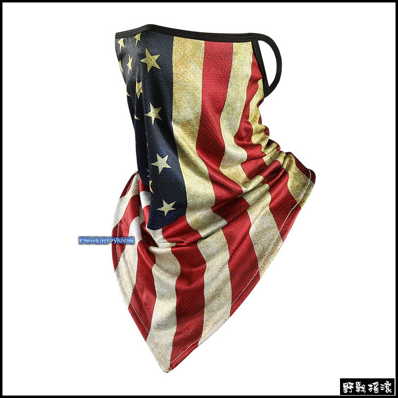 骷髏冰絲掛耳三角巾面罩、圍巾