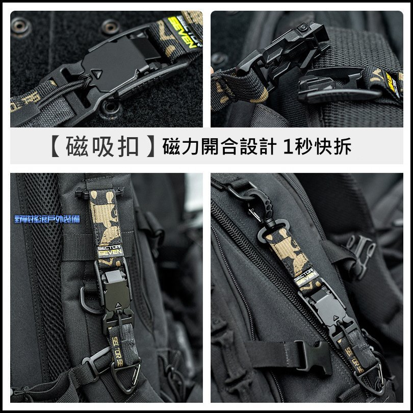 SECTOR SEVEN 多用途三角快拆掛勾、扣帶、掛扣