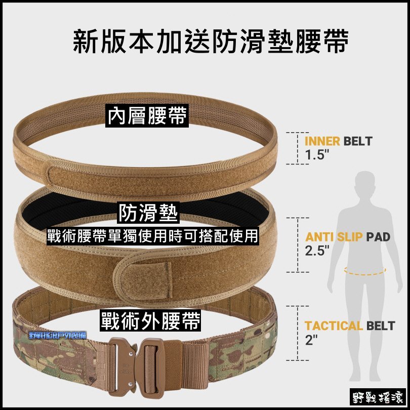 TEHANG PERSON 浪人雙層戰術腰帶 浪人腰帶