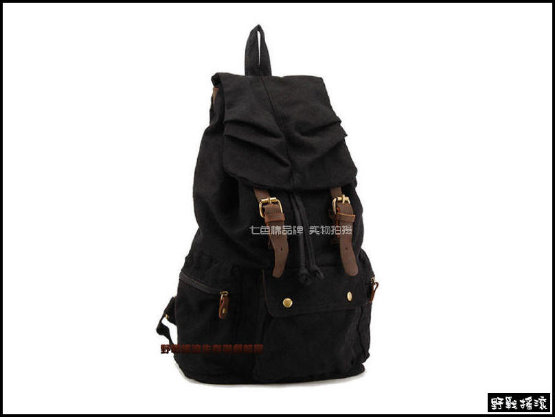 復古軍風帆布後背包