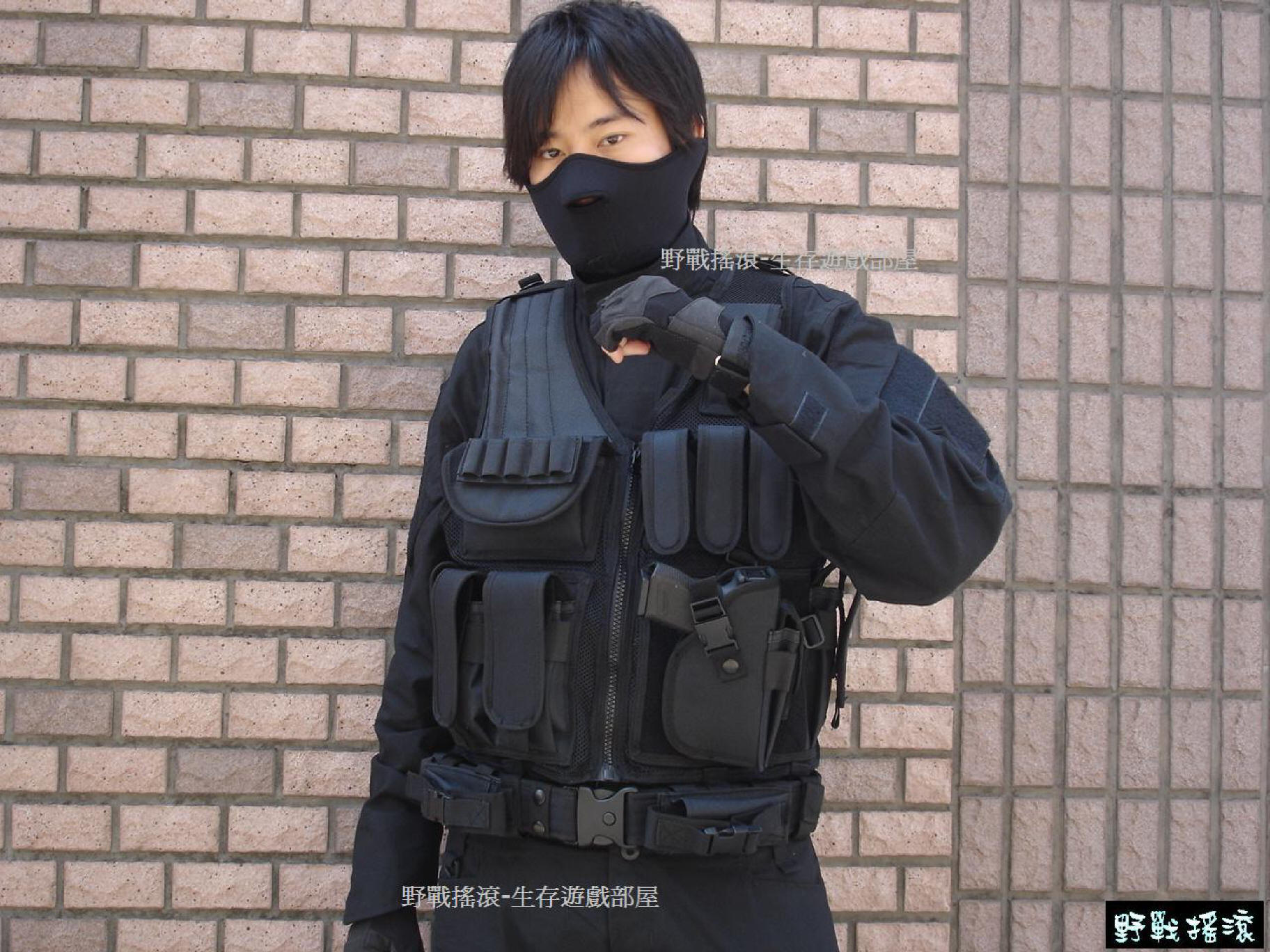 高品質TAC-IV 特警網狀戰術背心 - 附贈手槍槍套、S腰帶