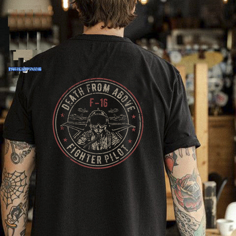 F-16 戰隼戰鬥機飛行員純棉T恤