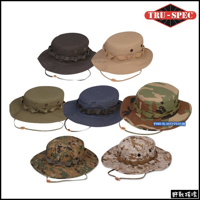 【野戰搖滾】美國 TRU-SPEC 戰術圓邊帽【黑色、迷彩】