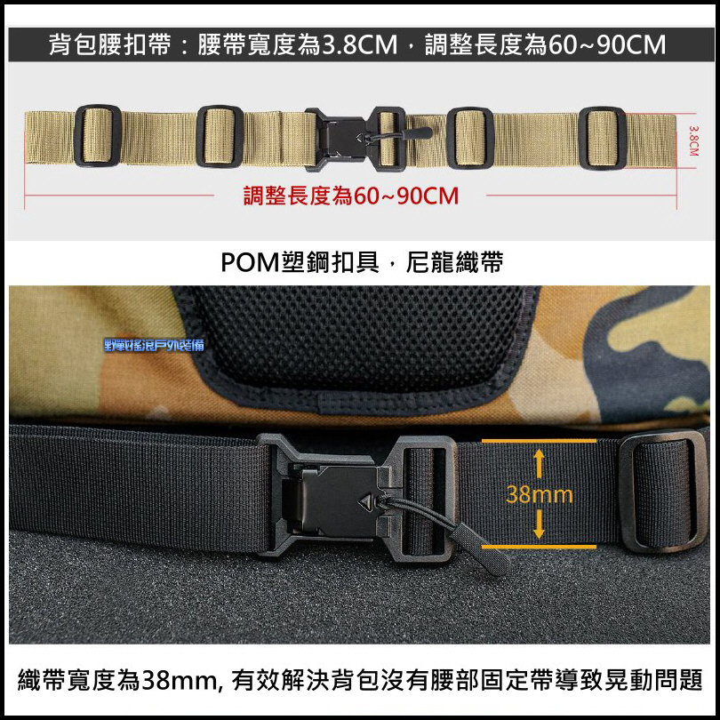 SECTOR SEVEN 磁吸款通用型背包腰部固定帶