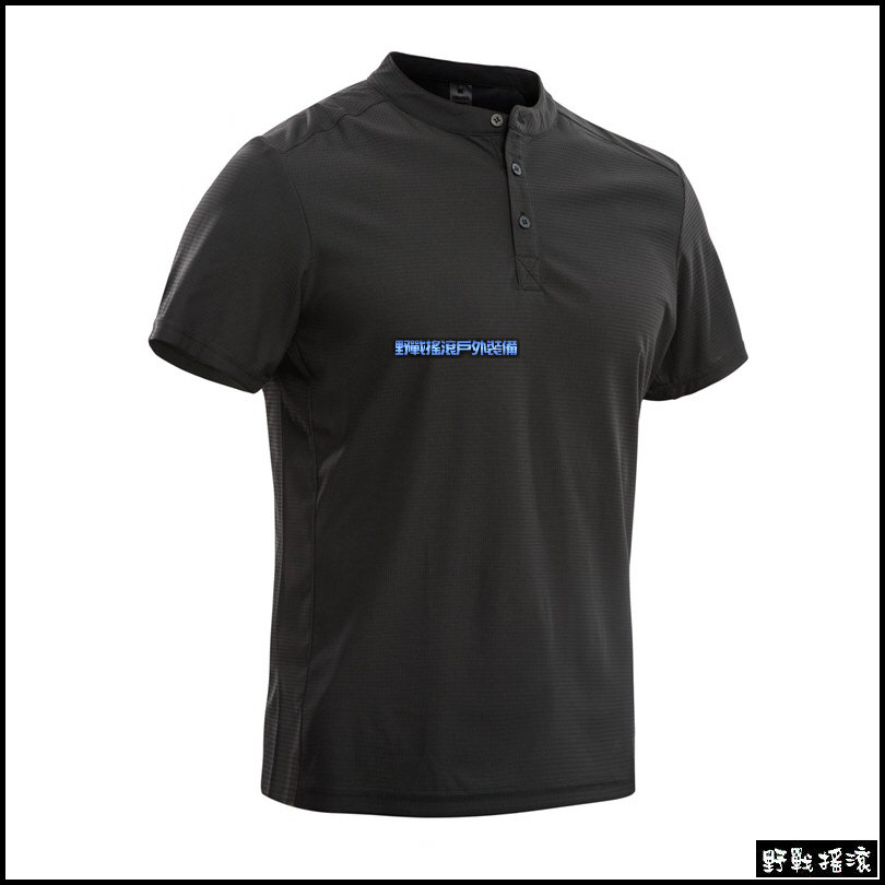 軍風亨利領高彈力短袖戰術T恤、速乾上衣