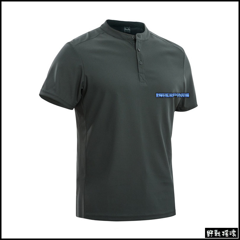 軍風亨利領高彈力短袖戰術T恤、速乾上衣