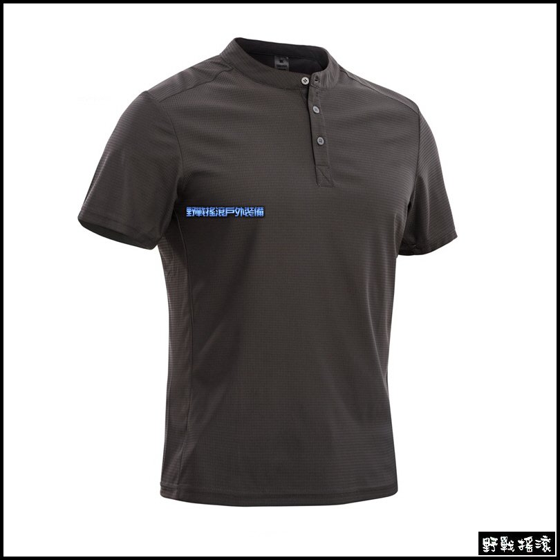 軍風亨利領高彈力短袖戰術T恤、速乾上衣