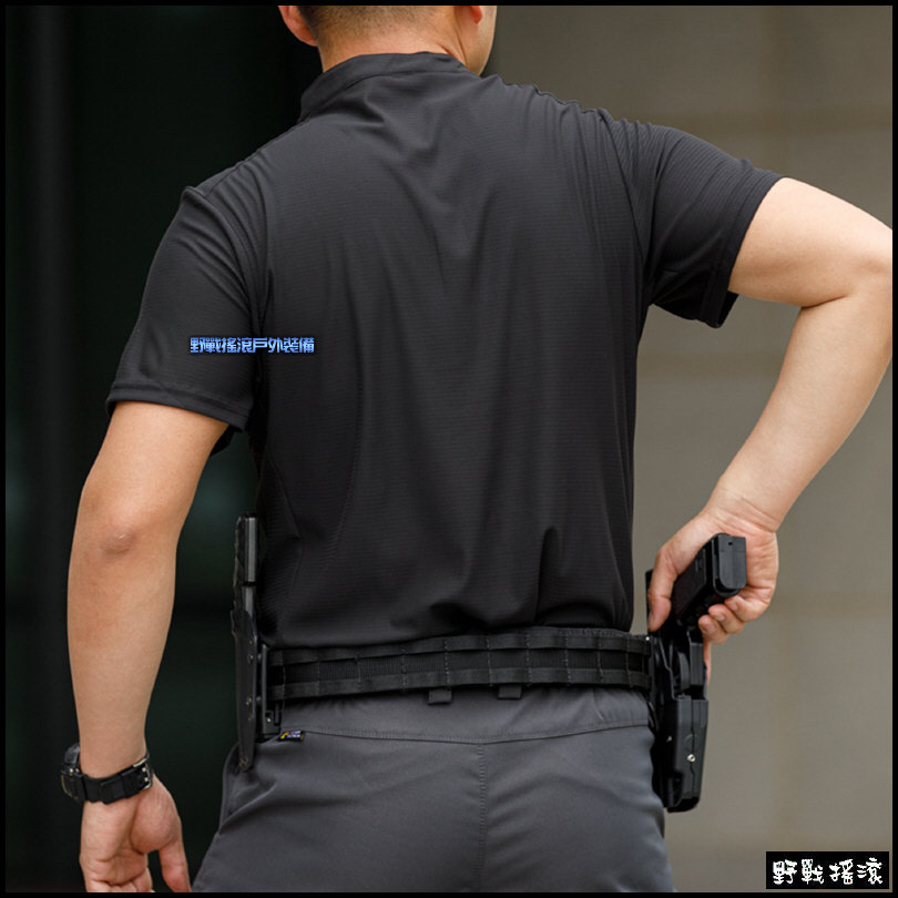 軍風亨利領高彈力短袖戰術T恤、速乾上衣