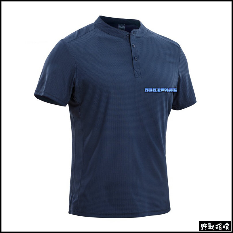 軍風亨利領高彈力短袖戰術T恤、速乾上衣