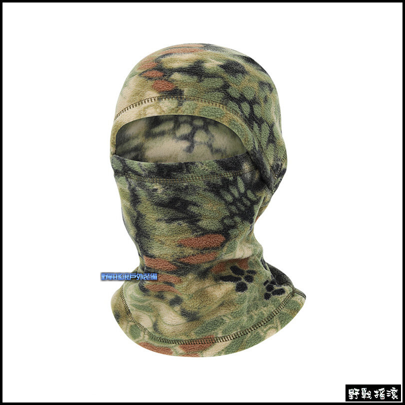 冬季保暖迷彩抓絨頭套、面罩