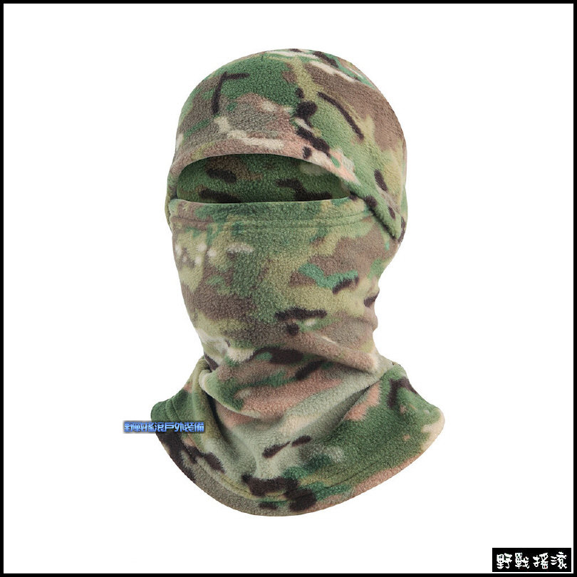 冬季保暖迷彩抓絨頭套、面罩