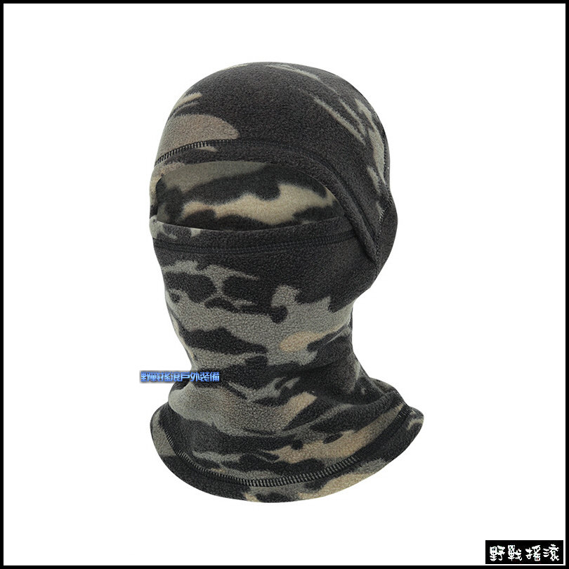 冬季保暖迷彩抓絨頭套、面罩