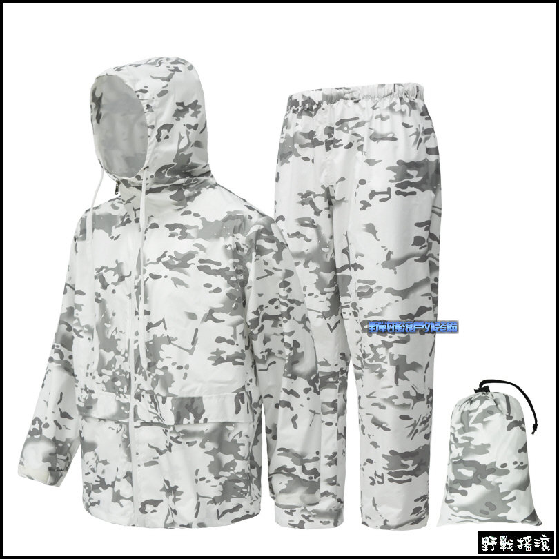 ROCKWAR 兩件式輕量迷彩雨衣、雨褲