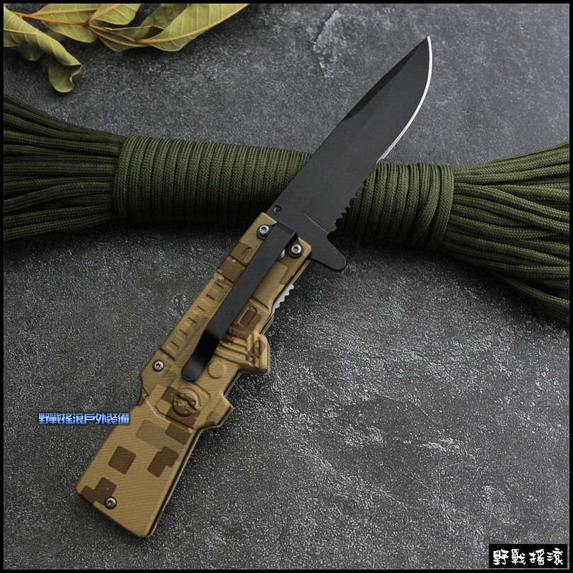 AK 步槍造型多用途迷彩折疊刀【數位沙漠迷彩】