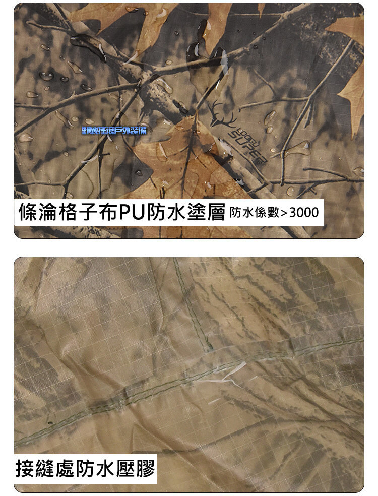 ROCKWAR 長版輕量迷彩雨衣