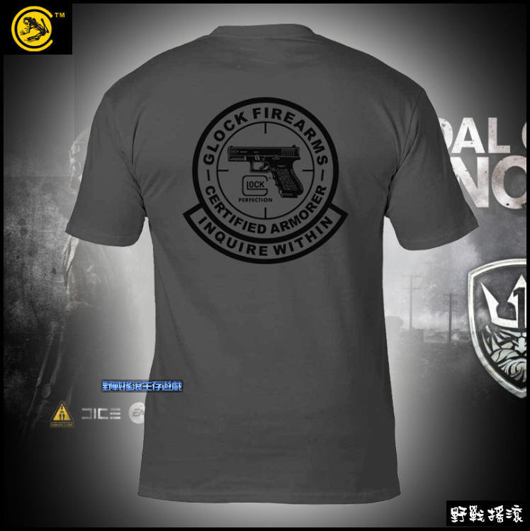 FROGBONE GLOCK 圖案戰術純棉T恤