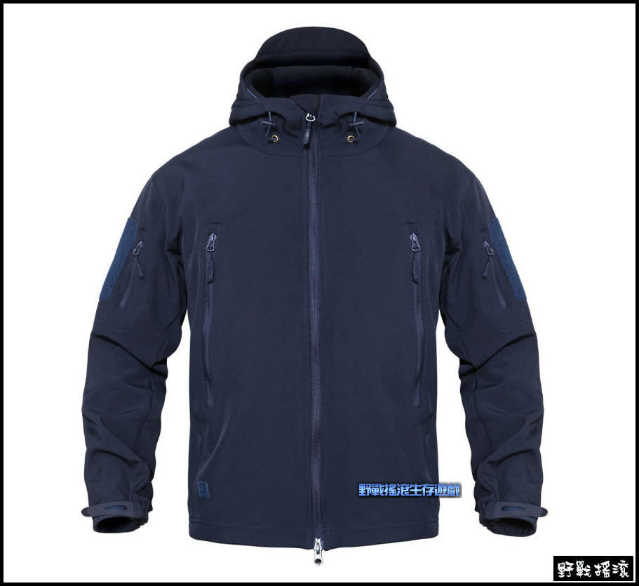 鯊魚皮潛行者軟殼外套、衝鋒衣【黑色】