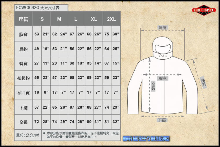 美國 TRU-SPEC GEN II ECWCS 最強軍用防水透氣外套