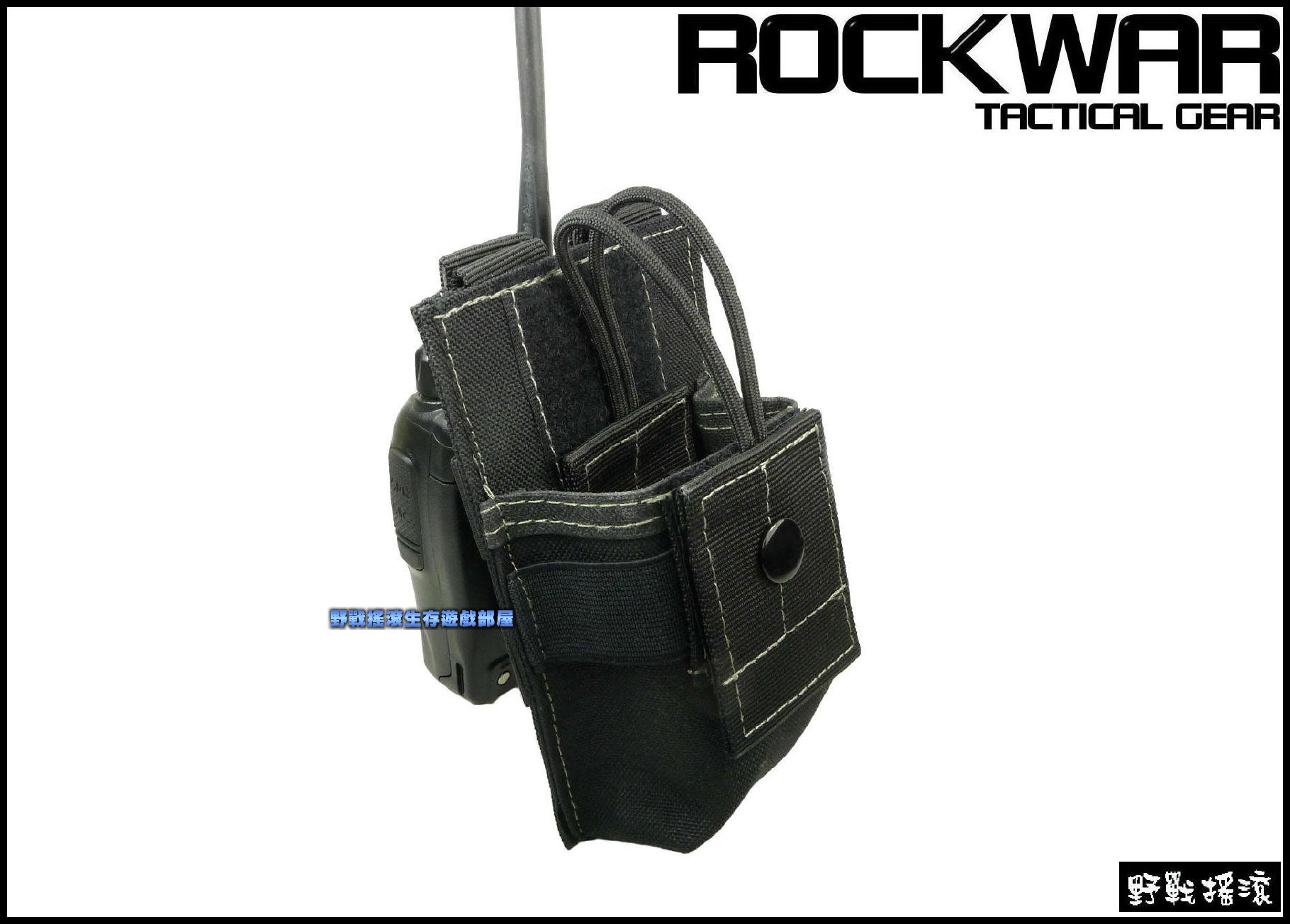ROCKWAR R7 小型無線電袋【黑色】