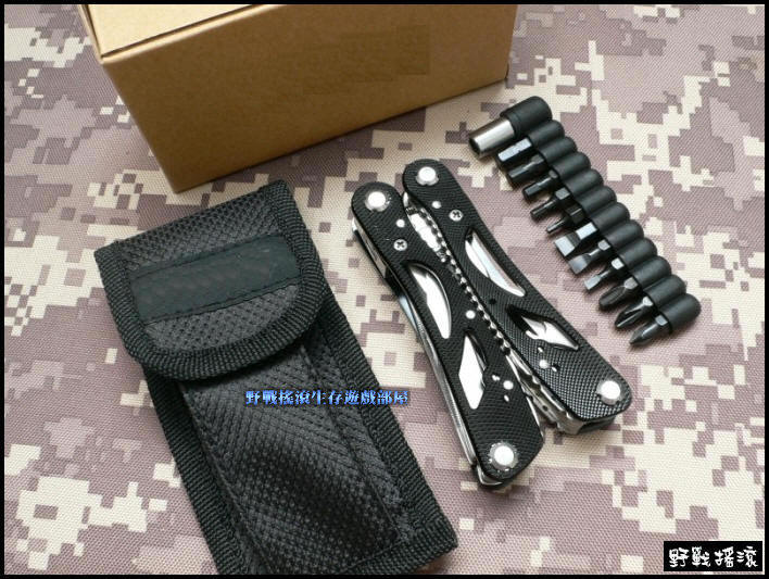 JP 不鏽鋼多功能工具鉗【黑色】 22合一 