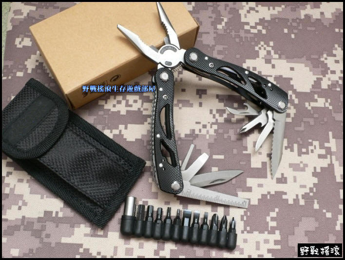 JP 不鏽鋼多功能工具鉗【黑色】 22合一 