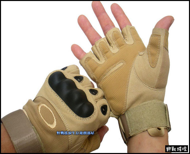 美軍戰術攻擊半指手套 【黑色】