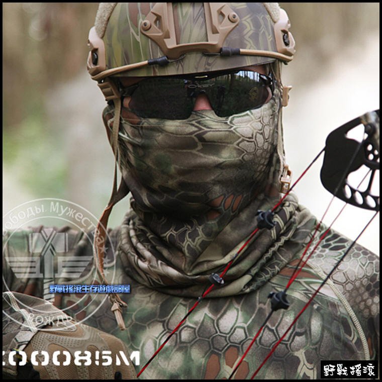 響尾蛇迷彩速乾頭巾、圍脖【山地蛇紋迷彩】