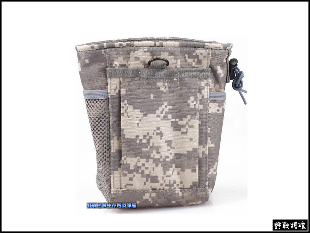 MOLLE 小型彈夾回收袋【黑色蟒蛇迷彩】