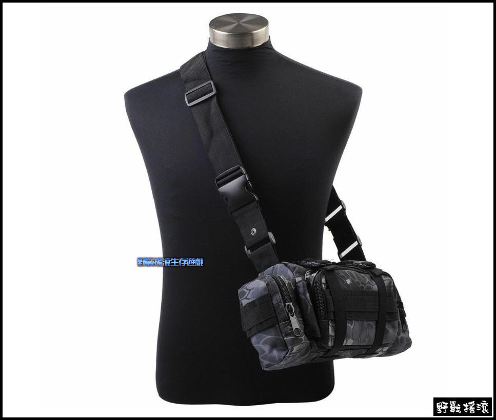 城市特警魔法戰術腰包【黑蟒蛇紋迷彩】