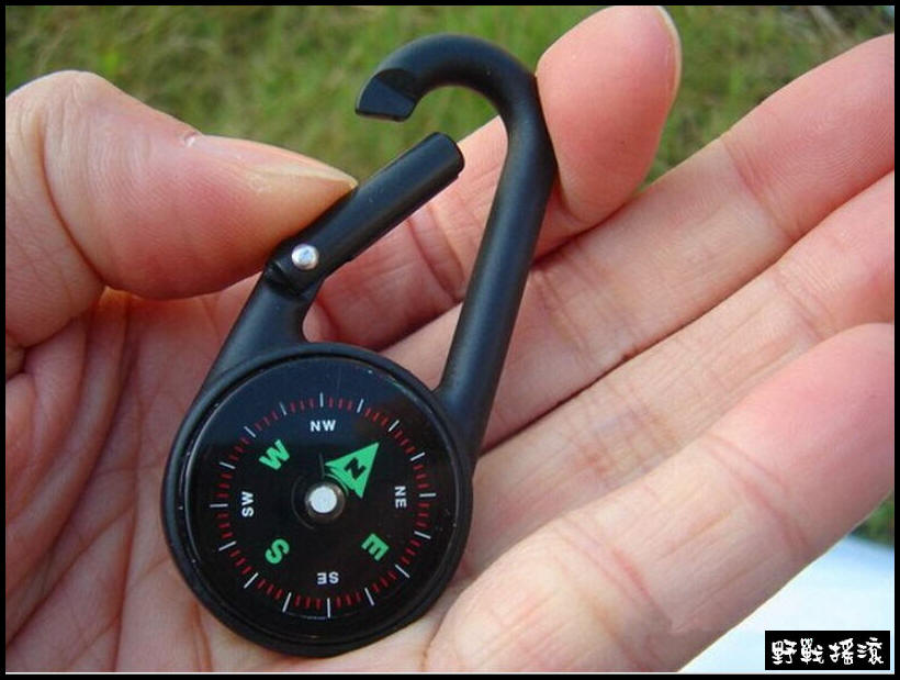 鋅合金指南針登山扣、D型扣環