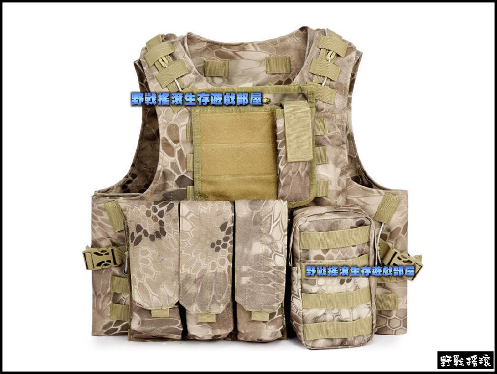 美軍FSBE兩棲部隊戰術背心【沙漠蟒蛇迷彩】