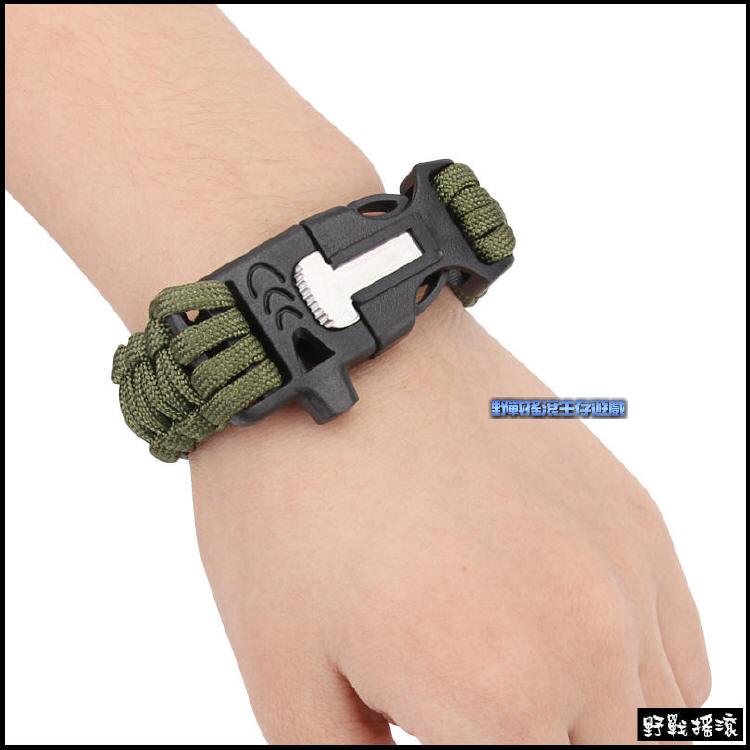 高品質多功能傘繩手環【黑色、軍綠色、沙色】