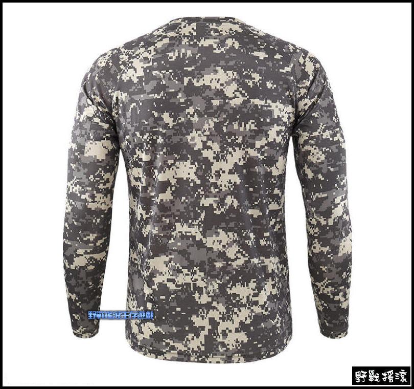 迷彩戰術長袖速乾T恤【ACU迷彩】