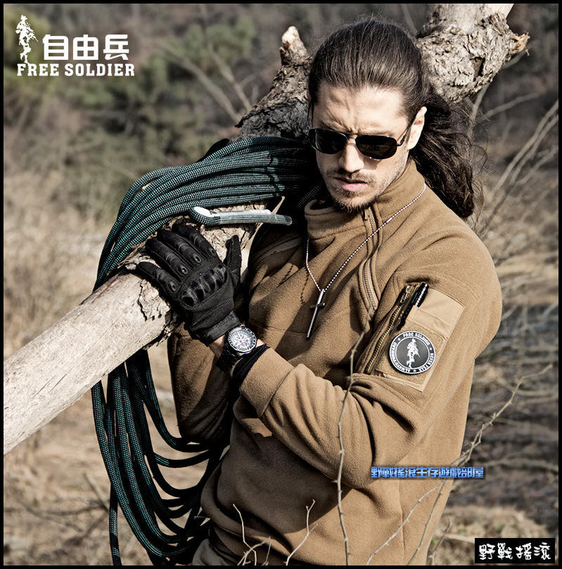FREE SOLDIER 暴君戰術抓絨衣【狼棕色】