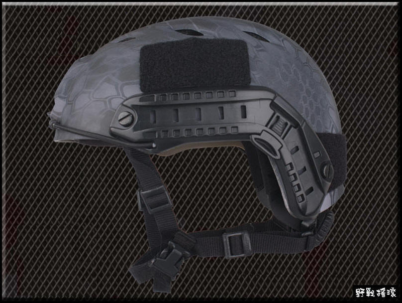 高品質 美軍 FAST 戰術傘兵盔 BJ版【黑色蟒蛇迷彩】