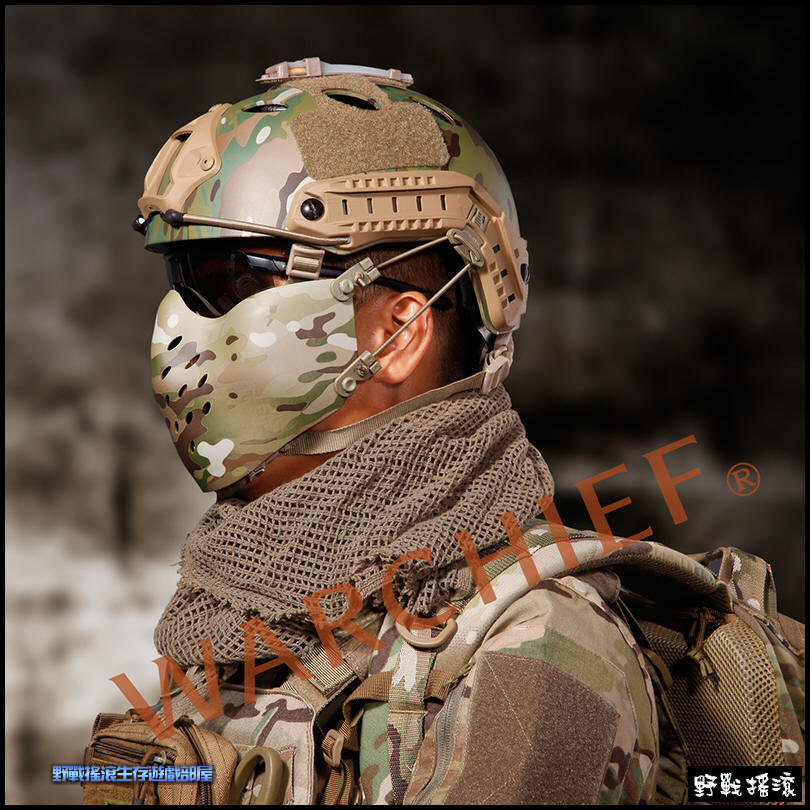 WARCHIEF M07 悍將半罩式防彈面罩【MultiCam Black】