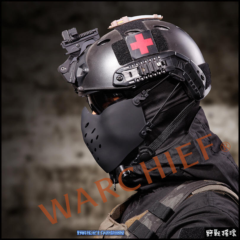 WARCHIEF M07 悍將半罩式防彈面罩【黑色】  