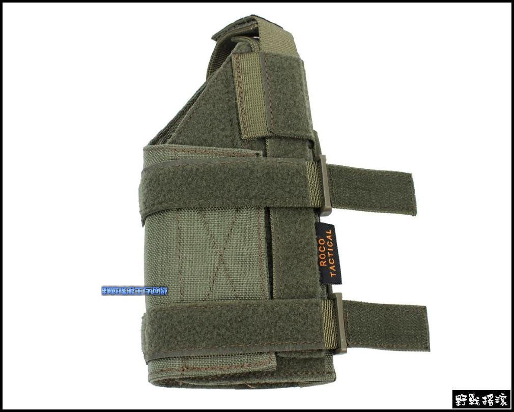 ROCO 槍燈版戰術手槍套【黑色】 