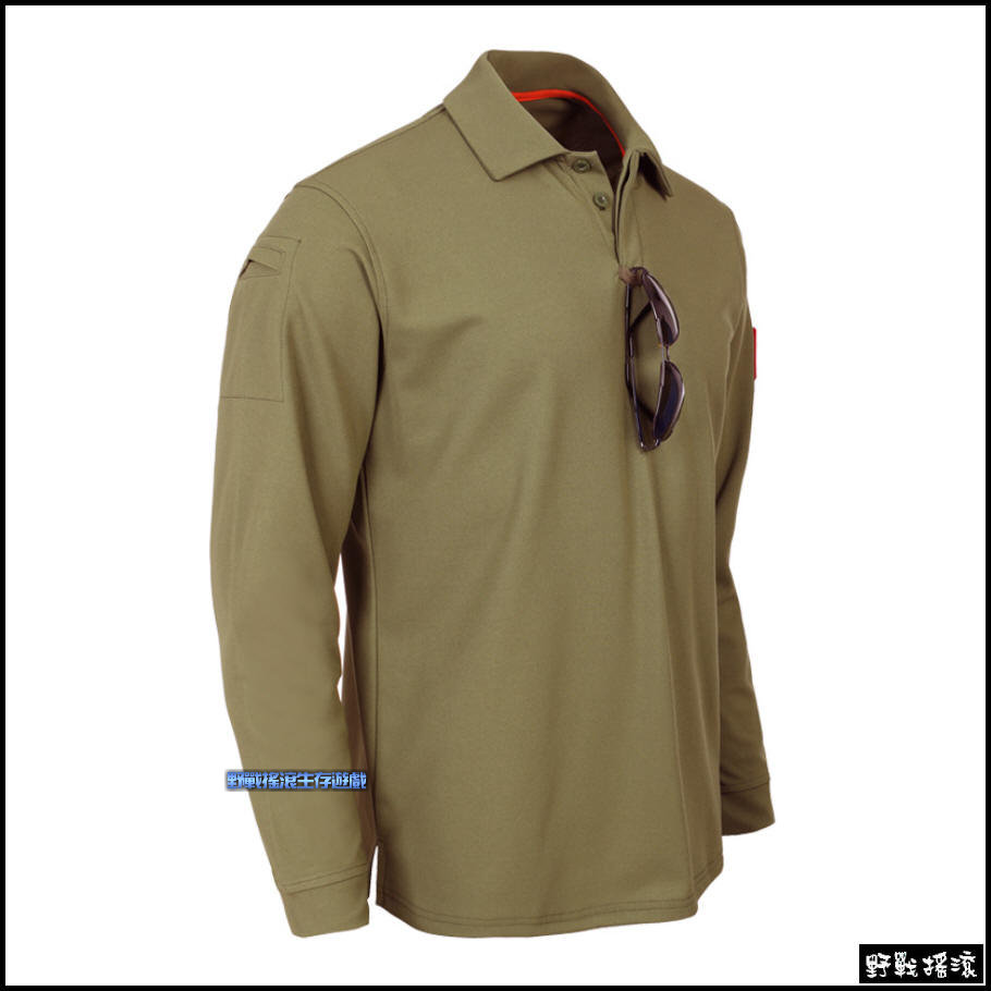 執政官戰術長袖POLO衫【狼棕色】