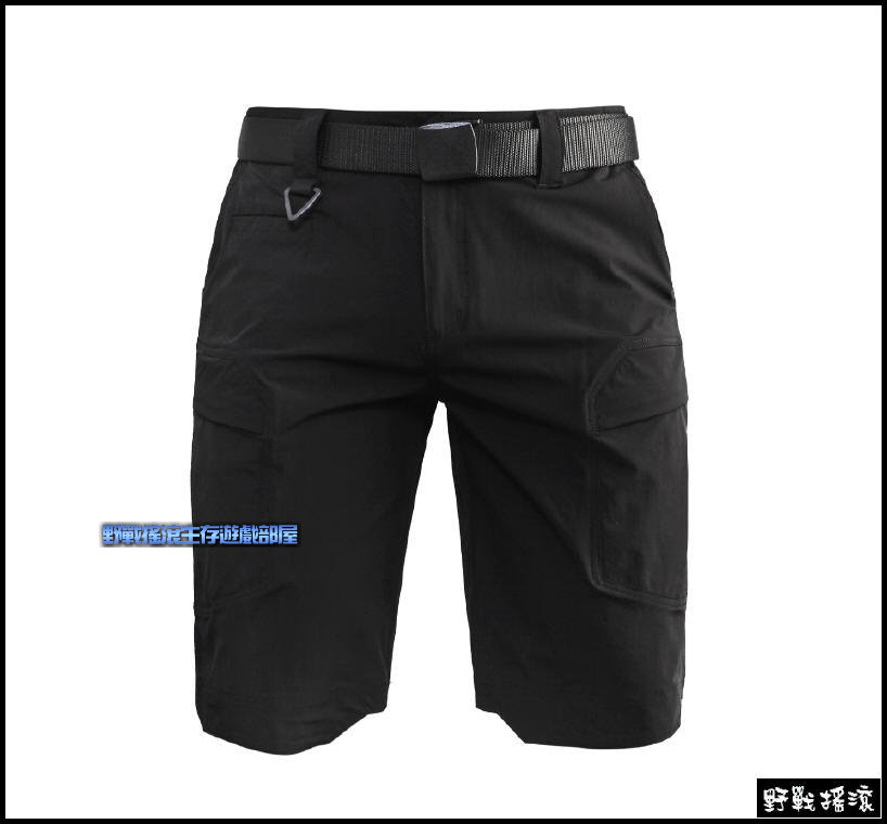 防禦者多口袋戰術速乾短褲【黑色】