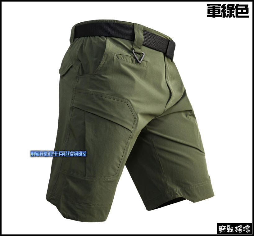 防禦者多口袋戰術速乾短褲【軍綠色】 