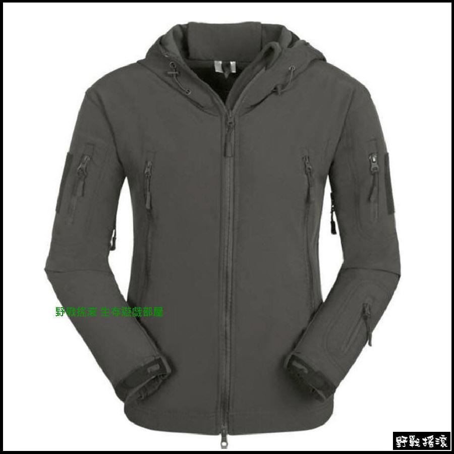 鯊魚皮潛行者軟殼外套、衝鋒衣【鐵灰色】