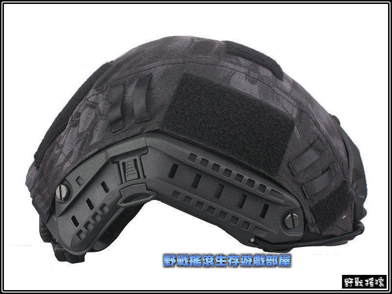FAST 傘兵盔專用盔布【黑色蛇紋迷彩】