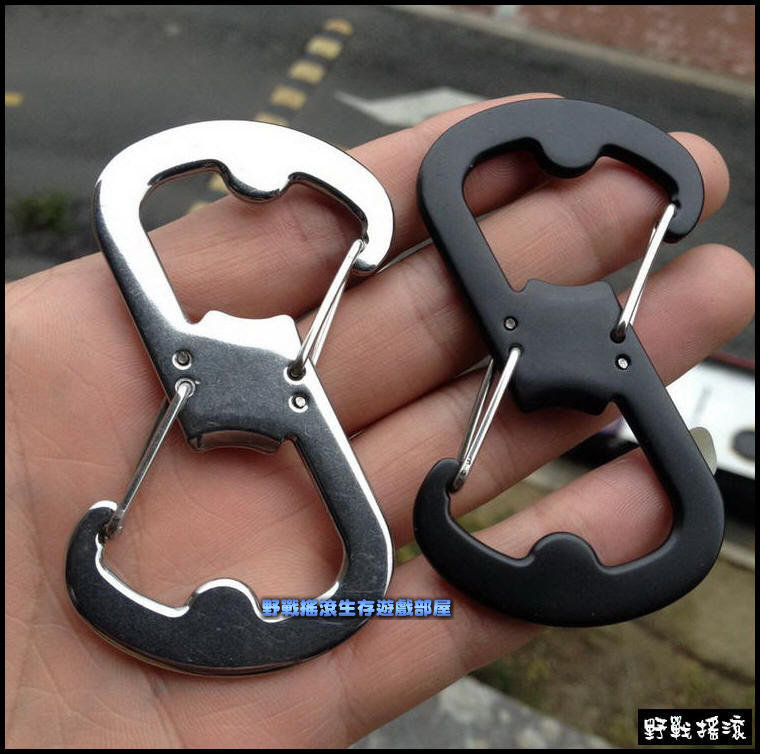 多用途不銹鋼8字扣 開罐器【黑色、銀色】