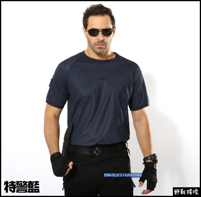 軍風短袖戰術T恤、速乾上衣【Multicam Black】