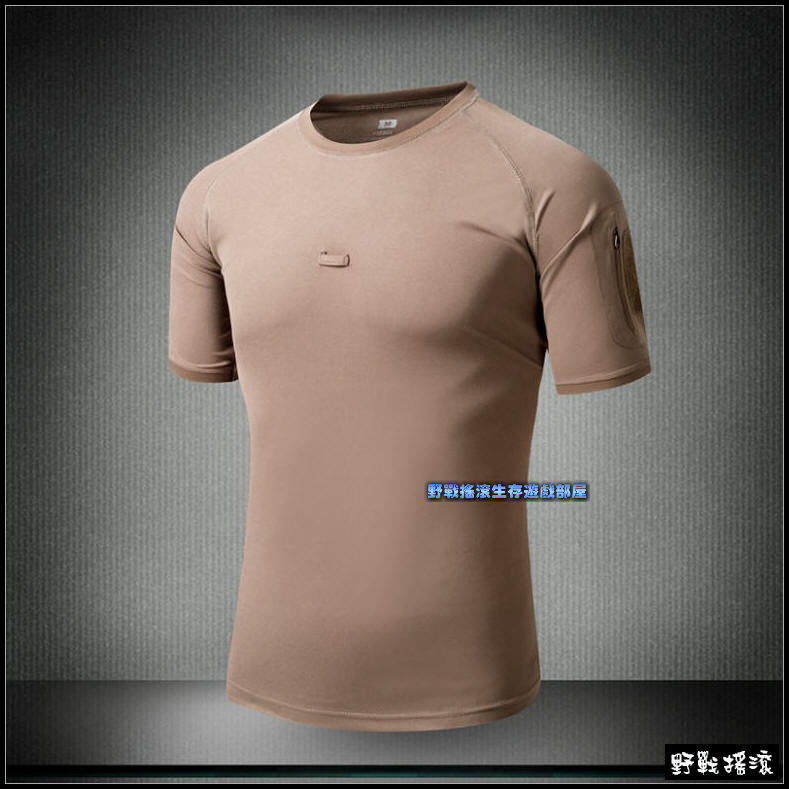 軍風短袖戰術T恤、速乾上衣【Multicam Black】