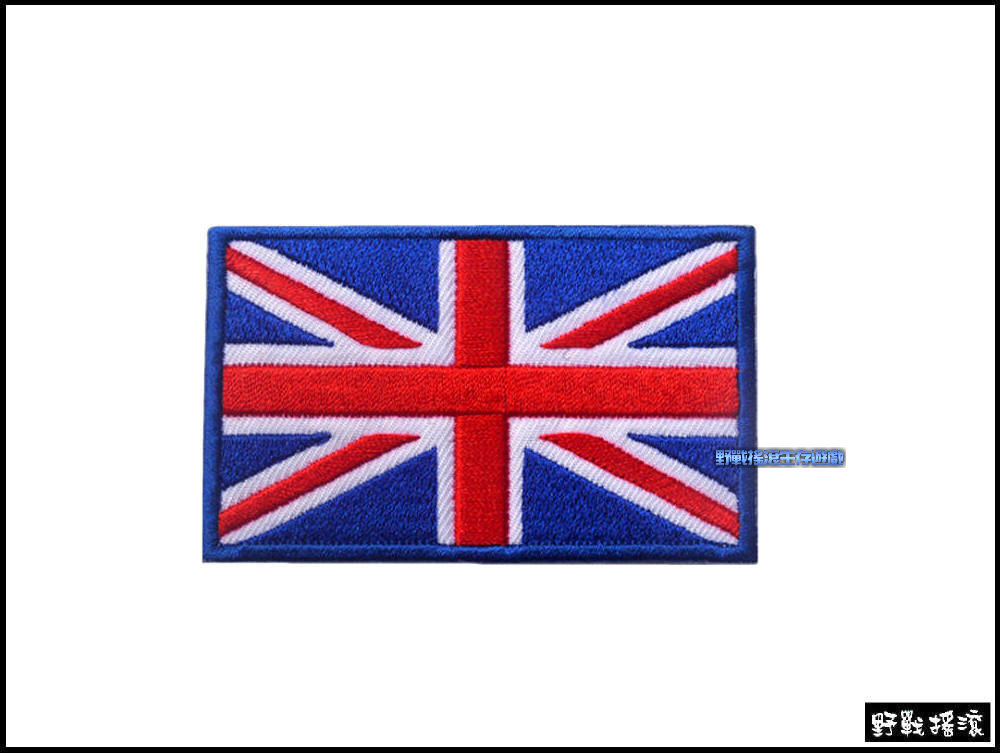 英國國旗刺繡臂章【藍紅色】